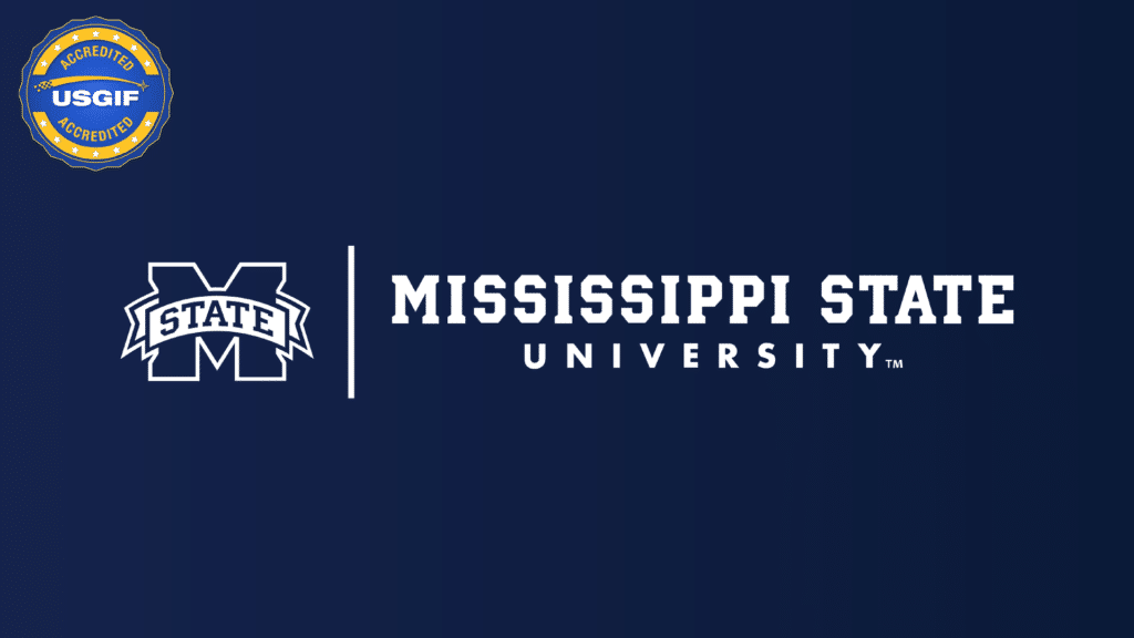Mississippi State Unversity logo with the USGIF Accredited program seal